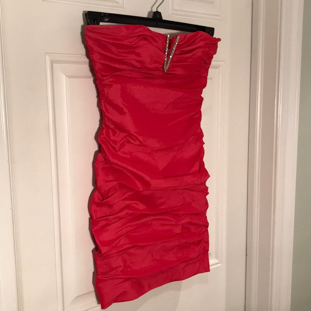 Coral Cocktail Dress - juniors